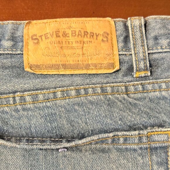 Vintage Steve & Barry’s Men’s Jeans 40x34 Light Wash Straight Leg Y2K USA Style - Picture 4 of 9